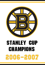 Boston Bruins — 2006-07 Stanley Cup Champions banner.
