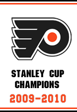 Philadelphia Flyers — 2009-10 Stanley Cup Champions banner.
