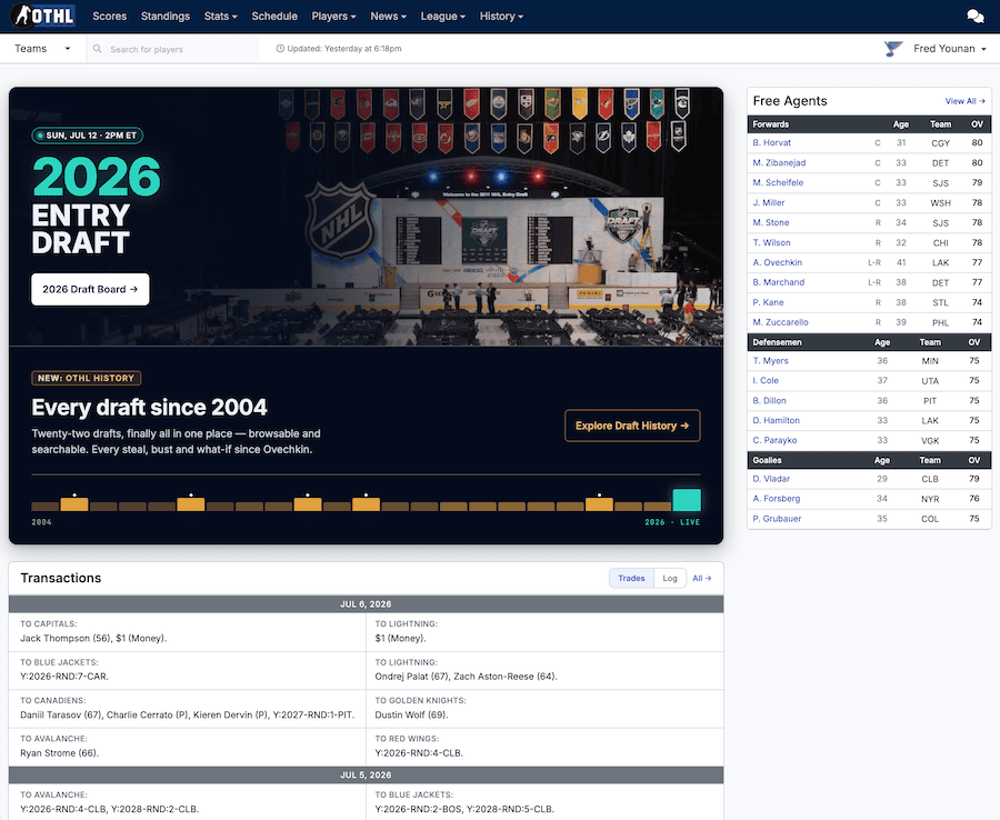 OTHL new web portal site